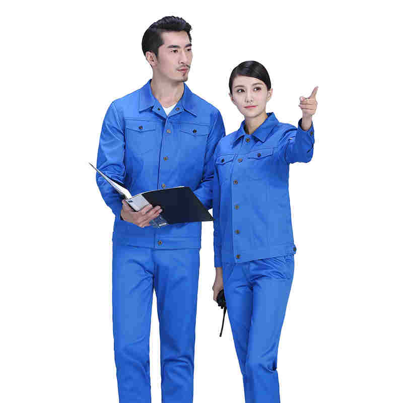 簡潔時尚寶藍工作服